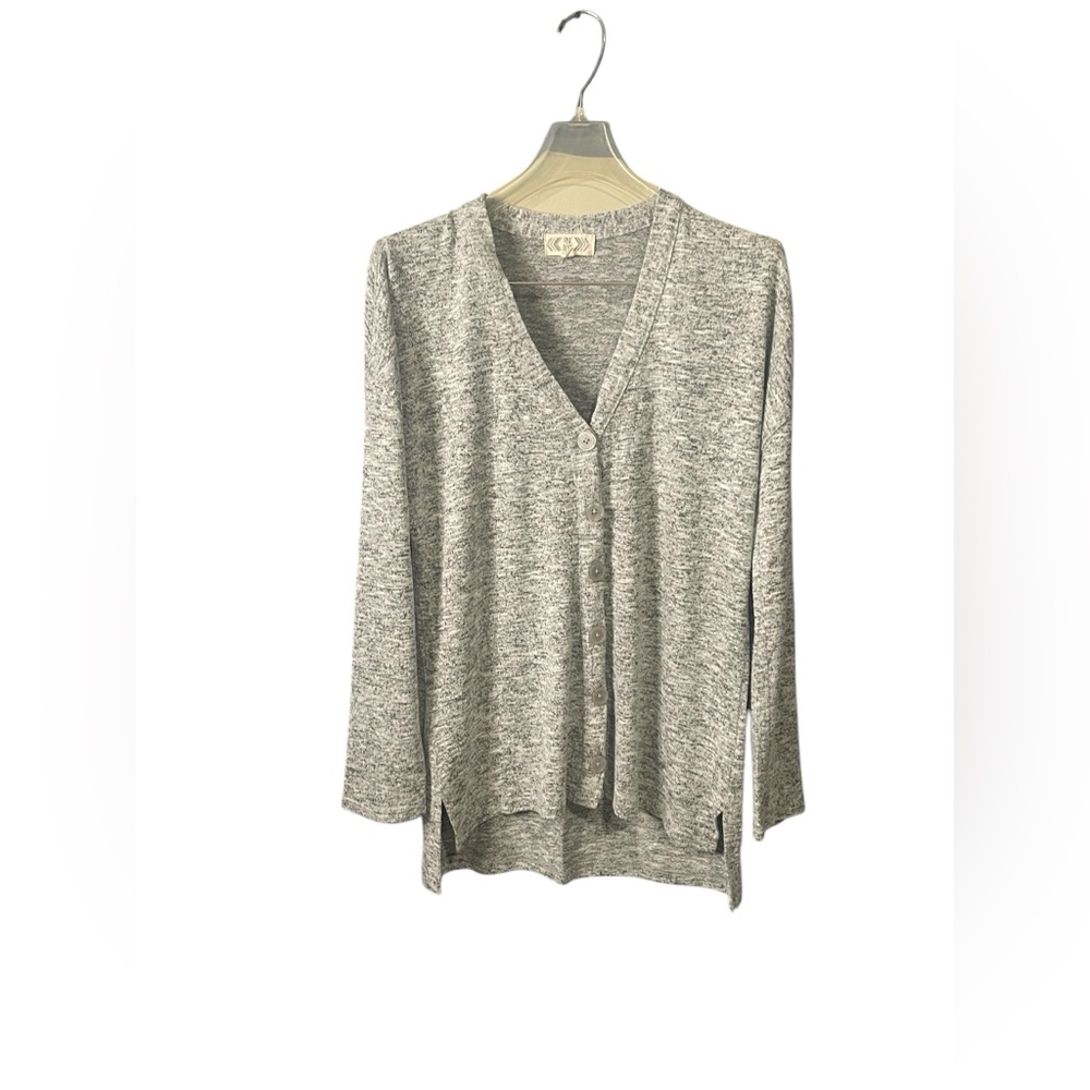 Pink rose black and white color cardigan